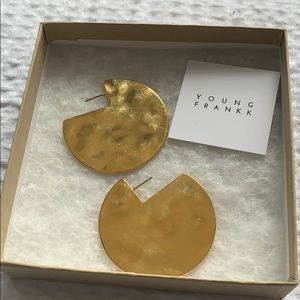 Young Frankk Hammered Circle Earrings